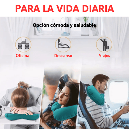 Almohada de Cuello Inflable | Descanso & Relajante para Viajes