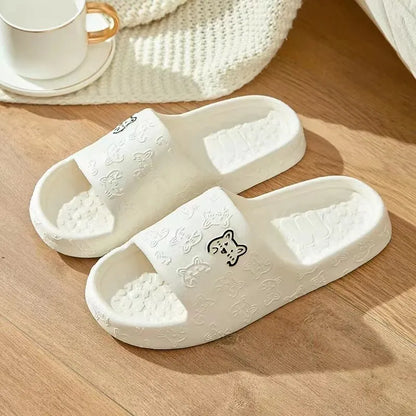 Women Summer EVA Slippers Indoor Home Bath Non Slip Soft Wide Comfort Couple Slippers Unisex Outdoor Beach Flip Flops Men Slides