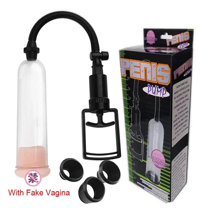 Male Penis Pump Manual Penis Enlarger Enhancement Erection SexToys For Man Vacuum Pump Big Dick Trainer Male Lasting Masturbator