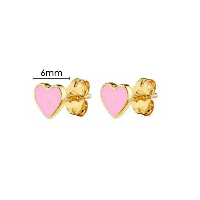 Pendientes de Aro de Plata Esterlina 925 con Cristal Rosa y Corazón, Joyería de Lujo para Mujer, Regalo Elegante y Premium