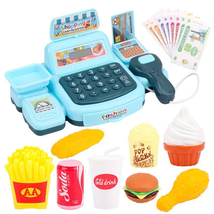 Simulation Shopping Cash House Toys Electronic Game Lighting And Sound Effects Supermarket Cashier Toys