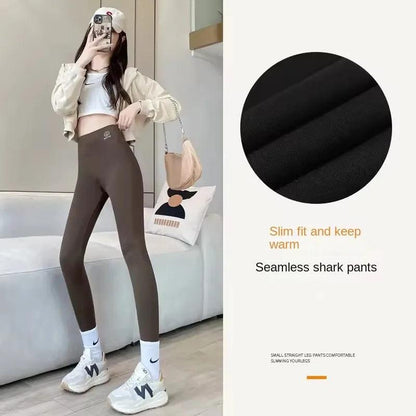 Womens High Waisted Seamless Leggings Sports Fitness Yoga Pants Gym Leggings Womens Elastic Shark Pants Cycling Pants Summer