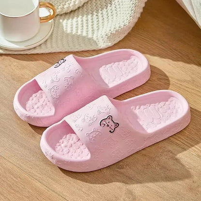 Women Summer EVA Slippers Indoor Home Bath Non Slip Soft Wide Comfort Couple Slippers Unisex Outdoor Beach Flip Flops Men Slides