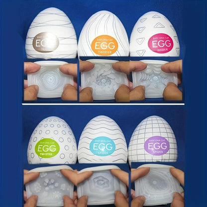 Experience Ultra-Realistic Pleasure with this Portable Male Masturbator Egg - Perfect for Men!