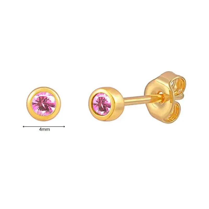 Pendientes de Aro de Plata Esterlina 925 con Cristal Rosa y Corazón, Joyería de Lujo para Mujer, Regalo Elegante y Premium