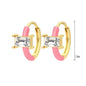 Pendientes de Aro de Plata Esterlina 925 con Cristal Rosa y Corazón, Joyería de Lujo para Mujer, Regalo Elegante y Premium