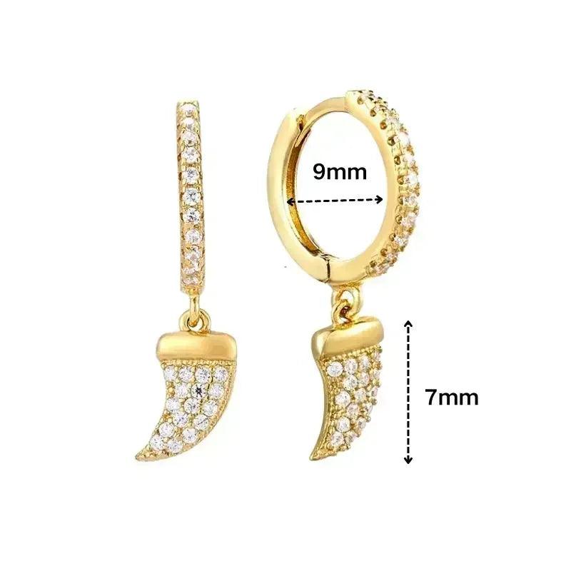 Women's 925 Sterling Silver Ear Needle Crystal Zircon Water Droplets Stud Hoop Gold Huggie Earrings Premium Luxury Party Jewelry