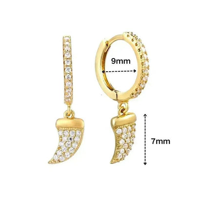 Women's 925 Sterling Silver Ear Needle Crystal Zircon Water Droplets Stud Hoop Gold Huggie Earrings Premium Luxury Party Jewelry