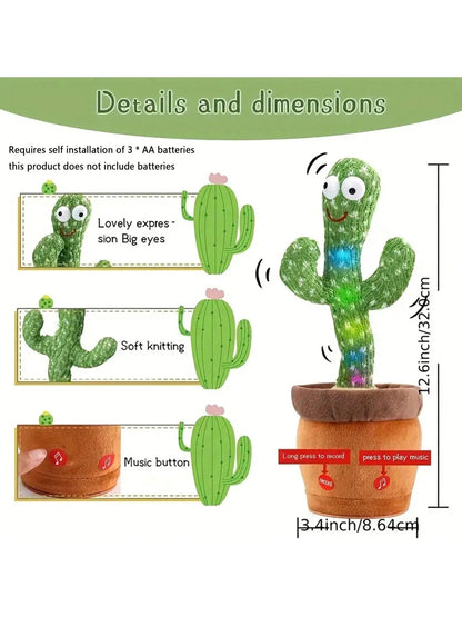 1 pieza - Juguete de Cactus Bailarín y Parlante para Bebés y Niños