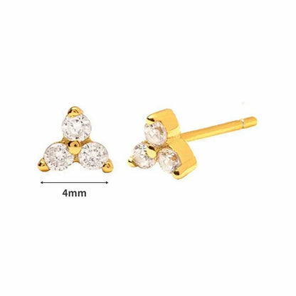 Women's 925 Sterling Silver Ear Needle Crystal Zircon Water Droplets Stud Hoop Gold Huggie Earrings Premium Luxury Party Jewelry