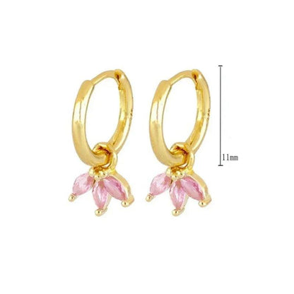 Pendientes de Aro de Plata Esterlina 925 con Cristal Rosa y Corazón, Joyería de Lujo para Mujer, Regalo Elegante y Premium