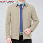 MANTLCONX Newest Solid Business Men's Jacket Male Slim Fit Outerwear Men Zip Up Jacket Men Spring Thin Jacket Men's Clothing