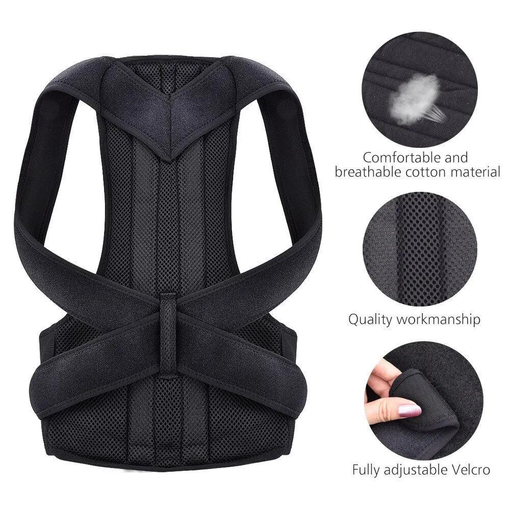 Corrector Postural Ajustable con Soporte Transpirable para Hombros y Cintura, Ideal para Niños y Niñas, Alivio Eficaz del Dolor de Espalda