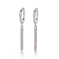 Pendientes de Aro de Plata Esterlina 925 con Cristal Rosa y Corazón, Joyería de Lujo para Mujer, Regalo Elegante y Premium