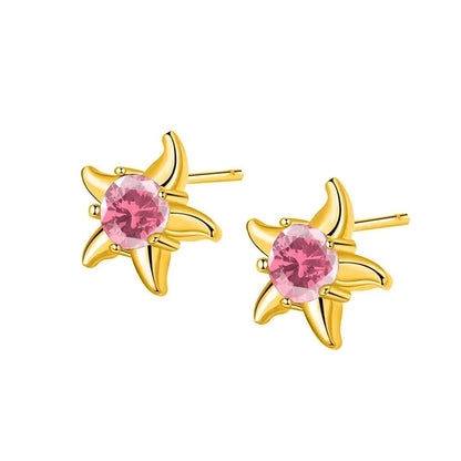 Pendientes de Aro de Plata Esterlina 925 con Cristal Rosa y Corazón, Joyería de Lujo para Mujer, Regalo Elegante y Premium