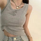 Tank Top for Women Ribbed Button Down Sleeveless Blouse Solid Color Casual Women's Teens Trendy Basic Summer Dresses