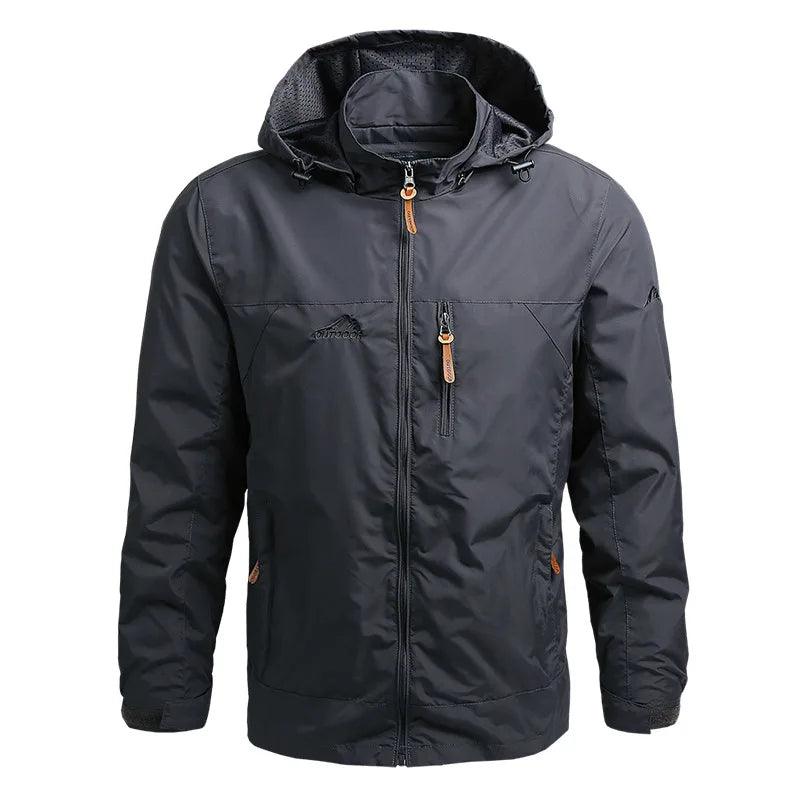 Windbreaker Men Tactical Jacket Waterproof Outdoor Hooded Coat Sports Military European Size S-5XL Field Climbing Thin Outwear