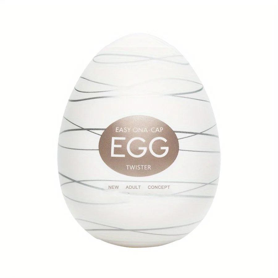 Experience Ultra-Realistic Pleasure with this Portable Male Masturbator Egg - Perfect for Men!