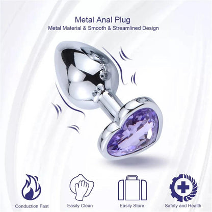 Mini Sexy Jelly Color Metal Anal Plug Anal Dilator for Adult Men and Women Fun Flirting Masturbation Masturbation Adult Toys Gay