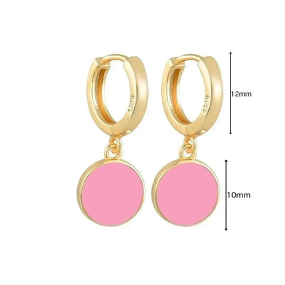 Pendientes de Aro de Plata Esterlina 925 con Cristal Rosa y Corazón, Joyería de Lujo para Mujer, Regalo Elegante y Premium