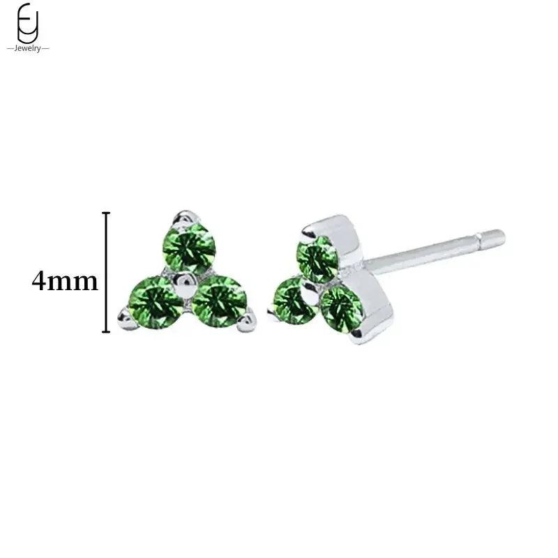 Pendientes de Aro con Corazón en Plata Esterlina 925 y Zirconia Verde, Joyería de Lujo para Mujer, Regalos Elegantes