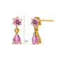 Pendientes de Aro de Plata Esterlina 925 con Cristal Rosa y Corazón, Joyería de Lujo para Mujer, Regalo Elegante y Premium