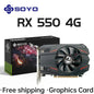 SOYO AMD Radeon RX550 4GB GPU GDDR5 14nm For Desktop PC Games Video Office Graphics Card 128bit HDMI RX 550 Computer Components