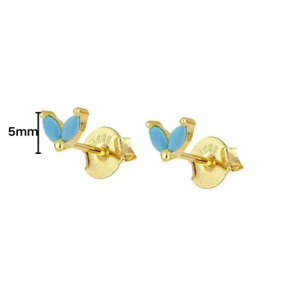 Pendientes de Plata Esterlina 925 con Turquesa Azul, Pendientes de Círculo de Lujo para Mujer, Joyería de Moda Elegante