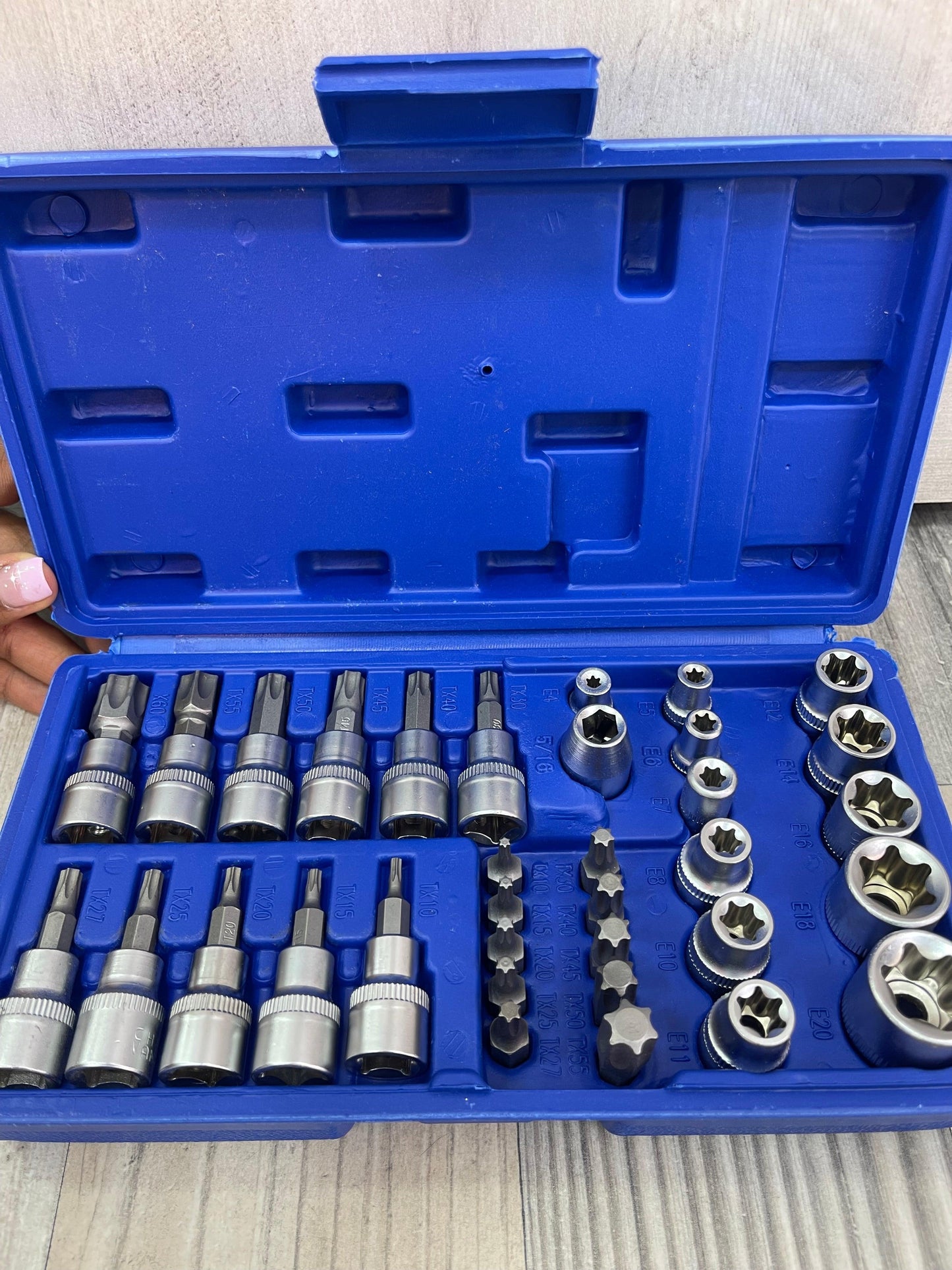 Juego de copas torx por 34 piezas